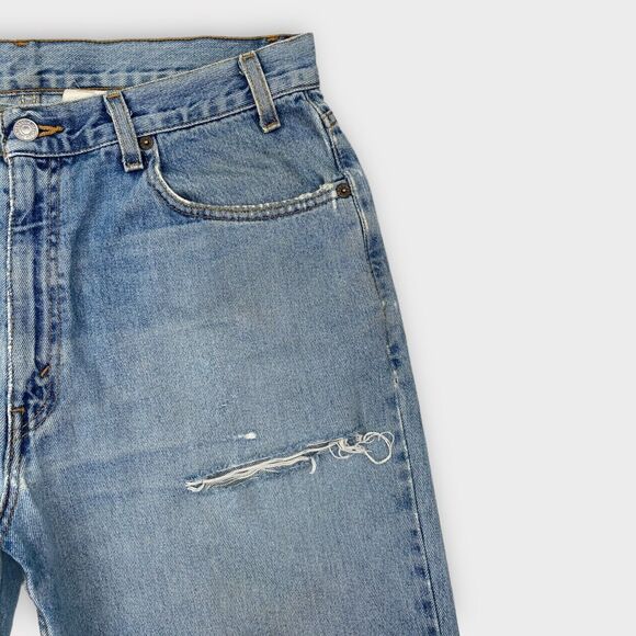 VINTAGE Levis Jeans Mens 36x32 Relaxed Straight Leg Distressed 90s Y2K Grunge - Picture 4 of 15